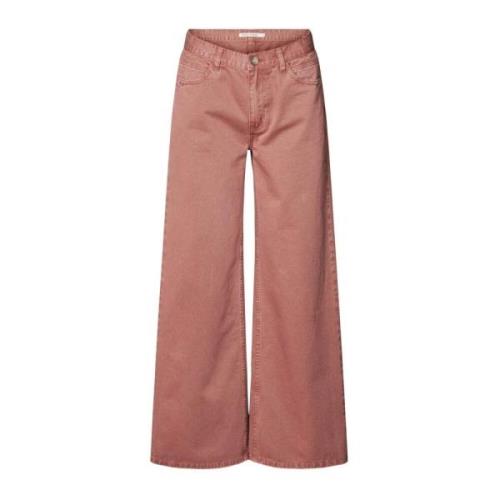 Bordeaux Canvas Wide Leg Pants