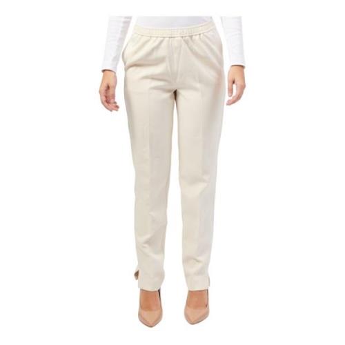 Hvide Twill Stretch Jogger Bukser