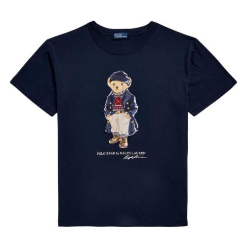 Marineblå Polo Bear Logo Tee