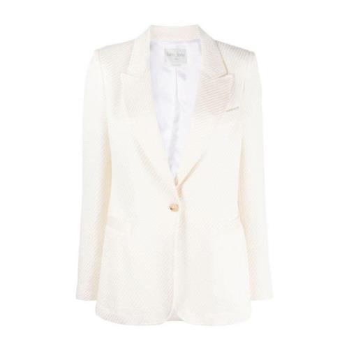 Elegant Beige Uld Blazer