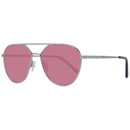 Sølv Unisex Aviator Solbriller