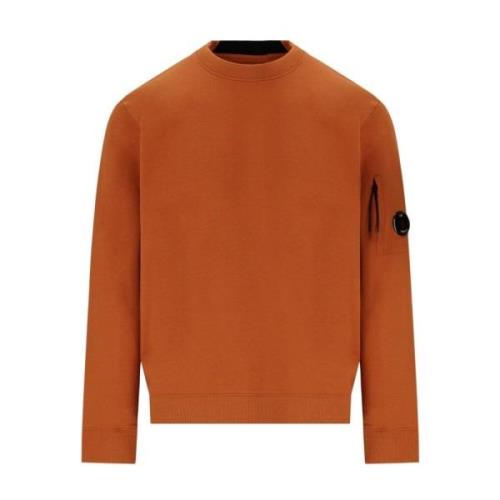 Orange Diagonal Raised Fleece Sweatshirt