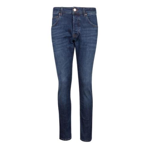 Slim Fit Mørkeblå Jeans