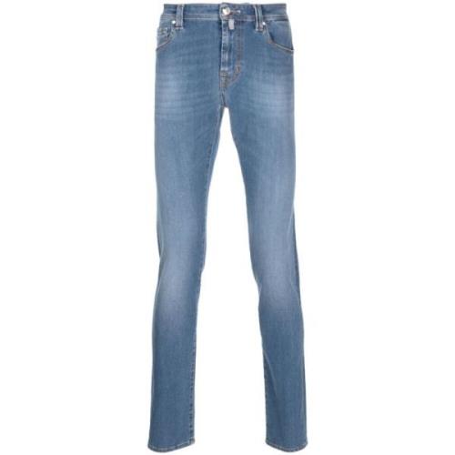 Blå Straight Jeans Casual Stil