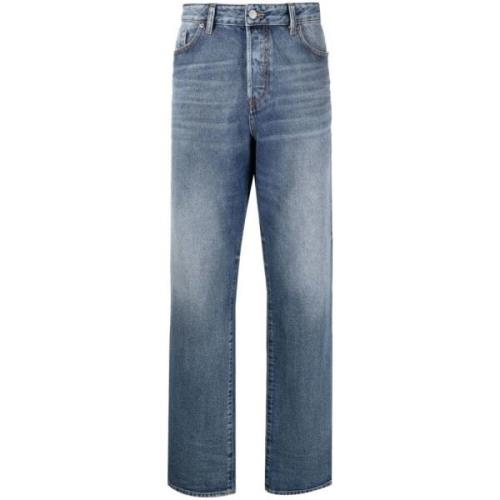 Afslappet Blå Straight Jeans