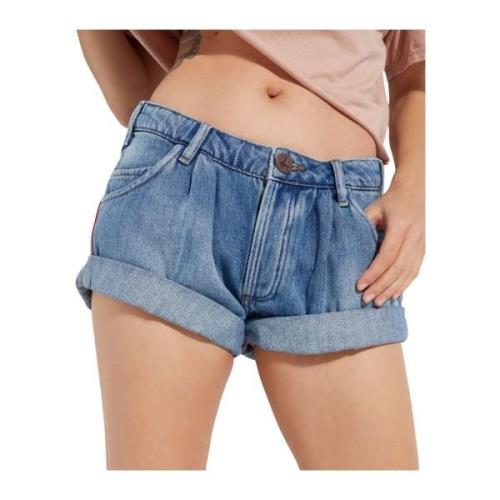 Lavtaljede Denim Shorts