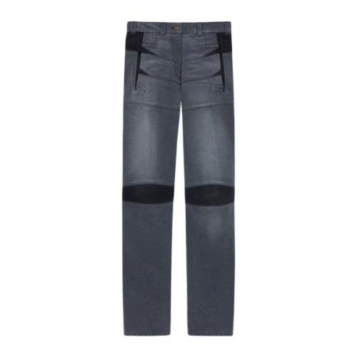 Grå Straight Leg Jeans Kvinder