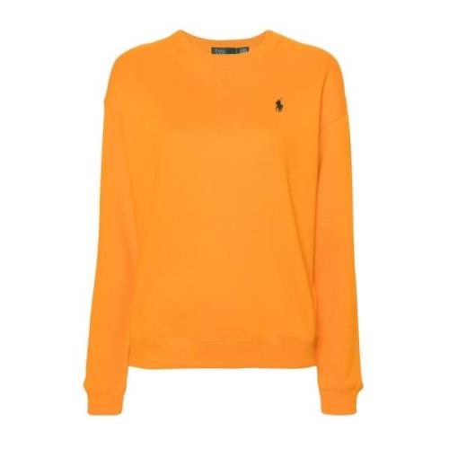 Orange sweatshirt med logo