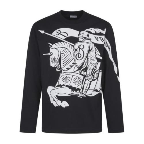 Sort Equestrian Knight Design Sweatshirt