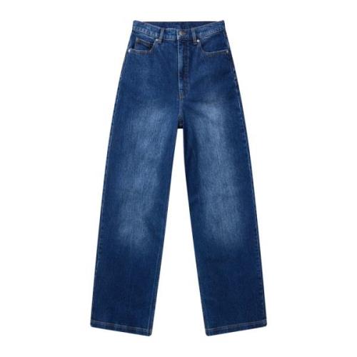 Klassiske Indigo Wide Leg Jeans