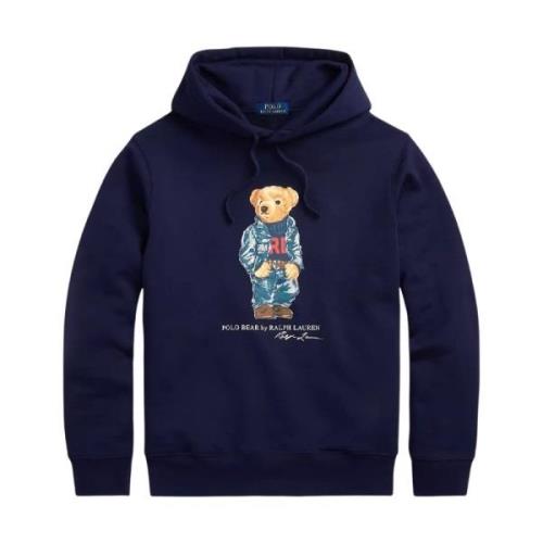 Marineblå polar fleece Polo Bear sweatshirt