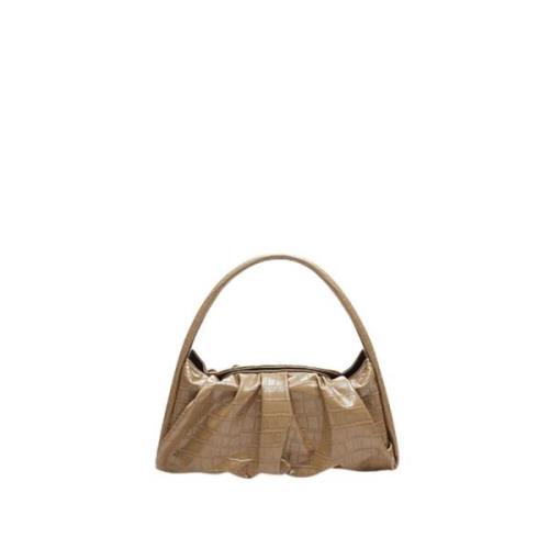 Vegan Croco Olive Skuldertaske