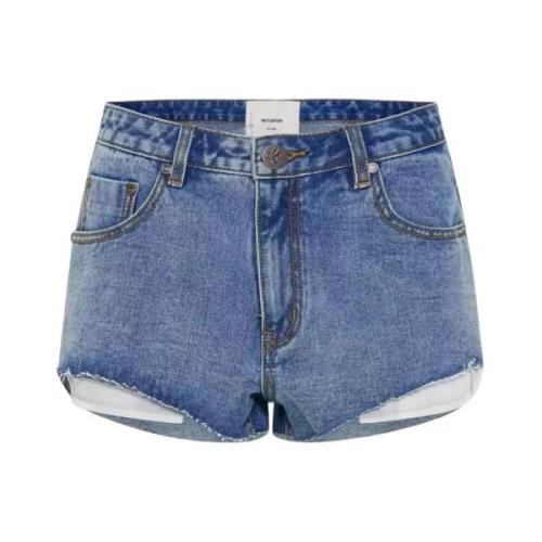 Denim Shorts Outlaws Ripped Blue