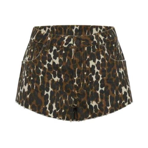 Brun Leopard Print Cheeky Shorts