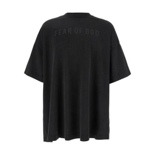 Sort Crew Neck T-shirt med Logo