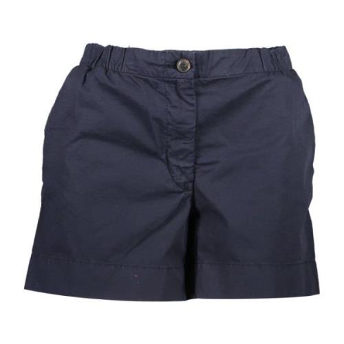 Blå Dame Shorts med Elastisk Talje