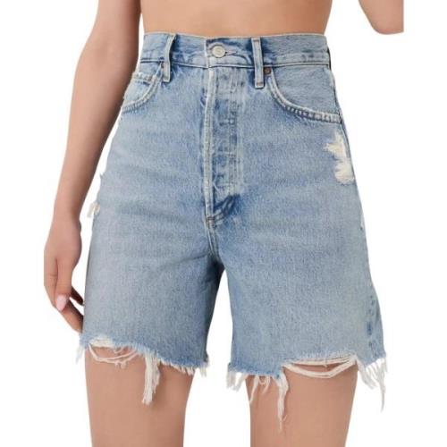 Blå Stella Denim Shorts med høj talje