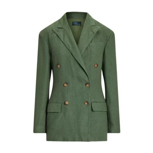 Linnedobbeltbrystet blazer