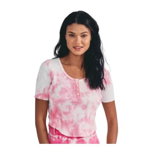 Tie Dye Heart Button T-shirt