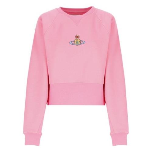 Pink Sweatshirt med Orb Broderi