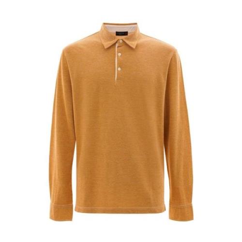 Beige Bomuld Polo Skjorte