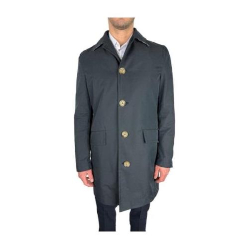 Klassisk Navy Blue Trench Coat