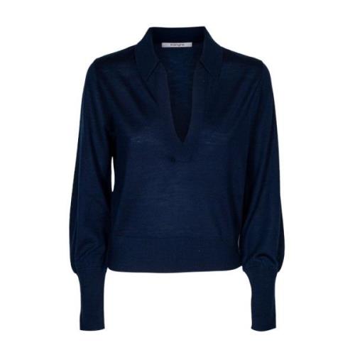 Merino uld dame polo sweater