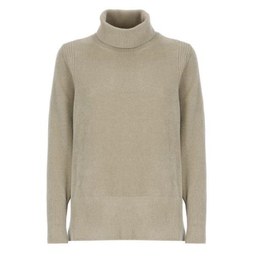 Velvet High Neck Sweater Grå