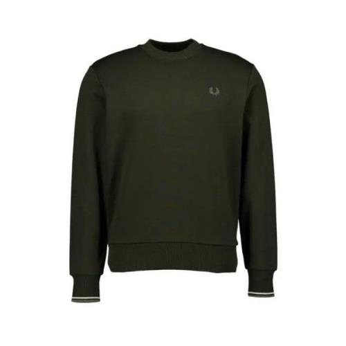 Bomuld Crewneck Sweater med Ribbed Trim