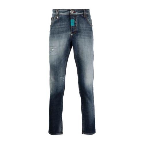 Blå Skinny Fit Denim Bukser