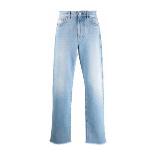 Blå Denim Straight Jeans