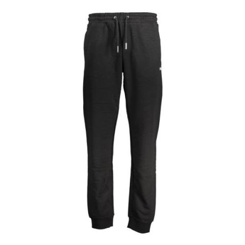 Sporty Sort Herre Sweatpants med Broderi