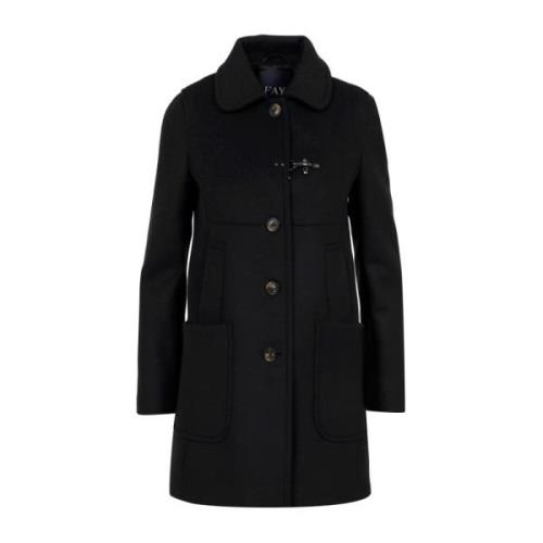 Urban Coat Sort Uld Kashmir Blanding