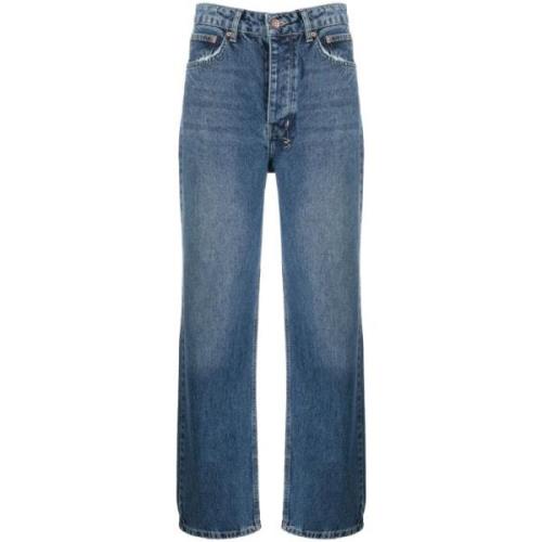 Blå Straight Jeans