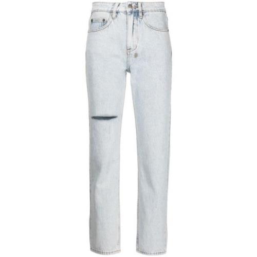 Blå Slim Fit Straight Jeans