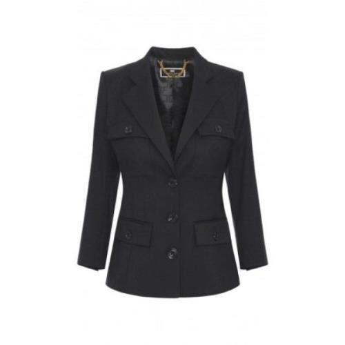 Uld Blazer Enkeltknap Revers