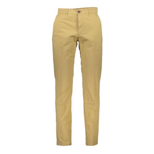 Beige Slim Fit Bukser med Logo