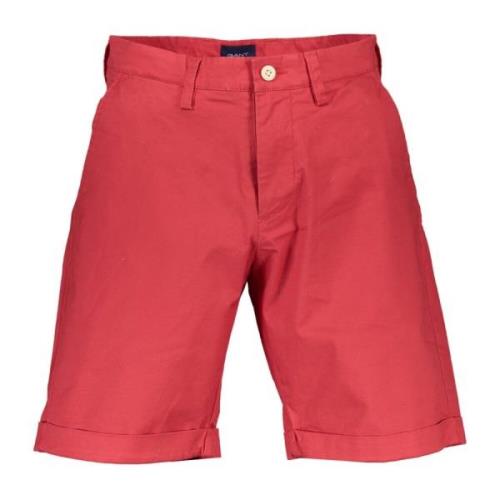 Røde Bermuda Shorts med 5 Lommer