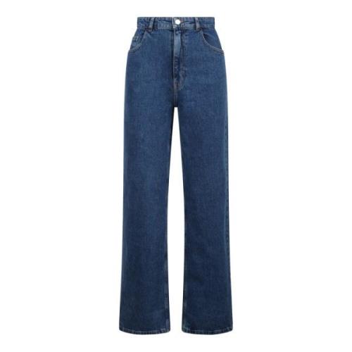 Wide-Leg Jeans med høj talje