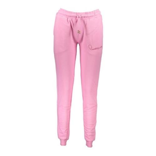 Sporty Pink Damebukser med Broderi