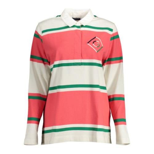 Langærmet Polo Shirt Pink Kvinder