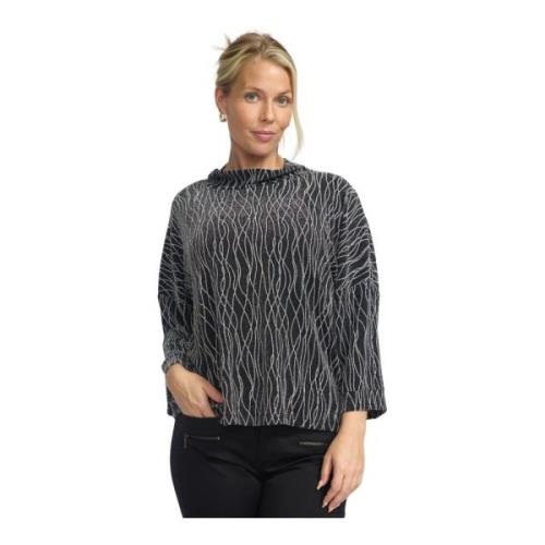 Sort Glitrende Bluse Gerti.Wi24 Stil