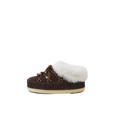 Suede Mule med Faux-Fur Foring