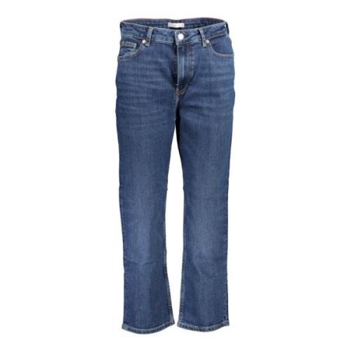 Klassiske Straight Denim Jeans Blå