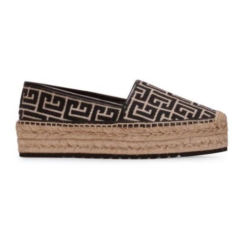 Alex lærred espadril med PB Labyrinth monogram