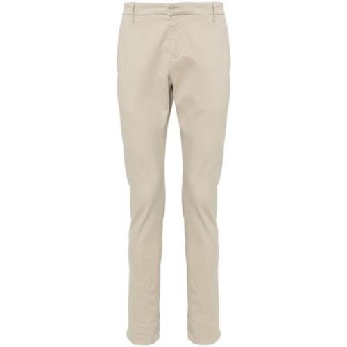 Slim Cut Beige Bomuld Bukser