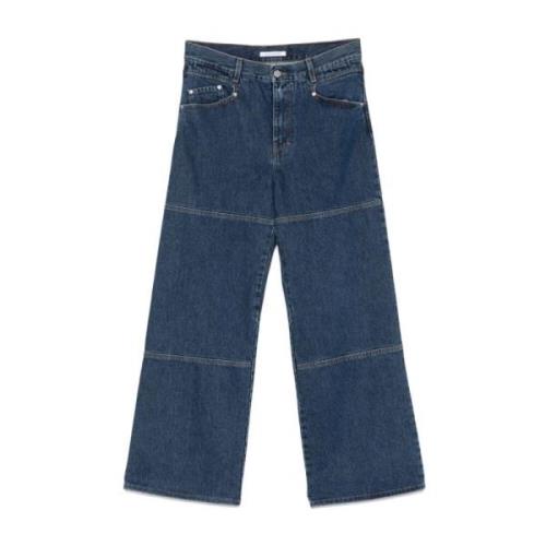 Blå Rinse Flare Work Jeans