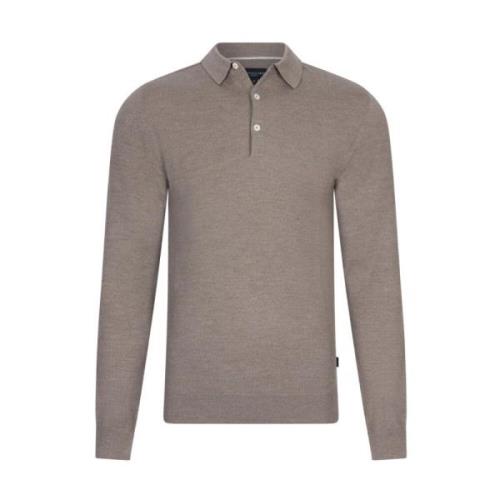 Merino Polo LS i Sand