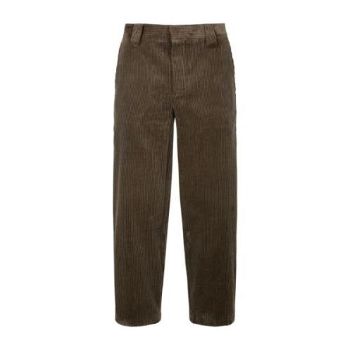 Corduroy Bukser, Khaki, Straight Leg