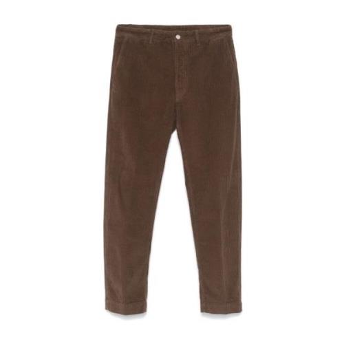 Brun Corduroy Bukser med Tapered Ben